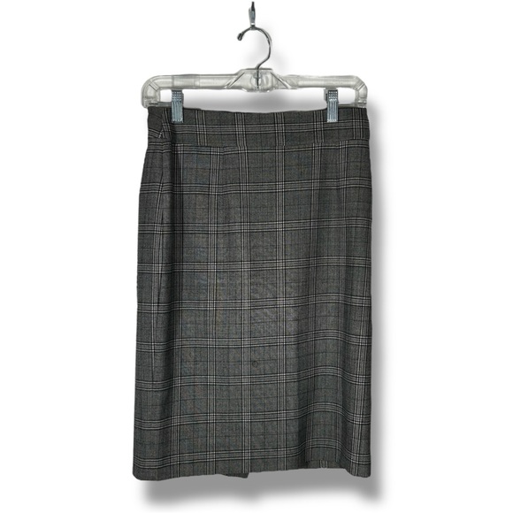 Banana Republic Wool Blend Tartan Print Classic Pencil Skirt Sz 0 - “Netuno” - Picture 1 of 16